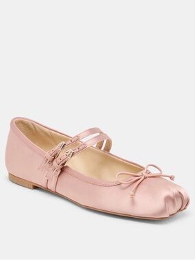 Dolce Vita Gibsen Ballet Flats Blush Satin Size 8